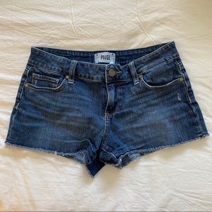 Paige brand cut off denim shorts